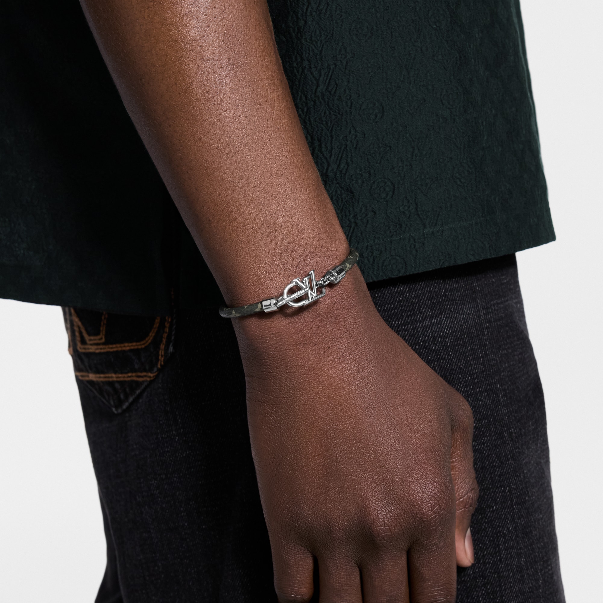 LV Dimension Monogram Leather Bracelet - Men - Fashion Jewelry